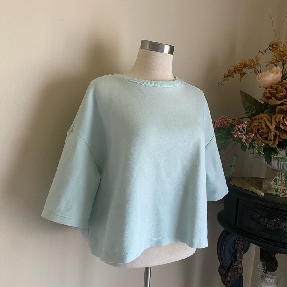 Relaxed Boxy Tee - Light Mint CropTop